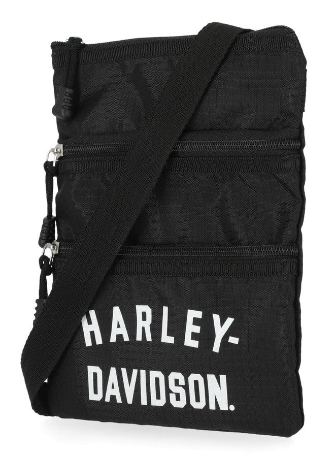 HARLEY DAVIDSON Harley-Davidson Womens Deluxe Nylon Crossbody Bag With Adjustable Shoulder Strap - Image 1